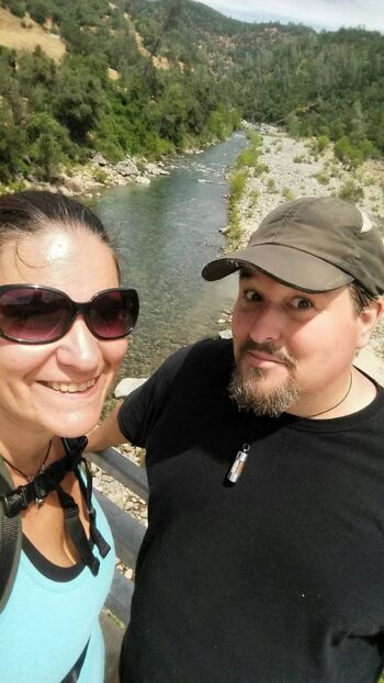 Adventurous Travel Noel and Illya at Bridgeport located at the South Yuba River State Park in California