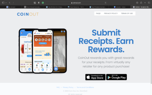 Coinout Submit Receipts Earn Rewards