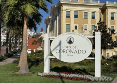 Hotel del Coronado Est 1888 main entrance sign