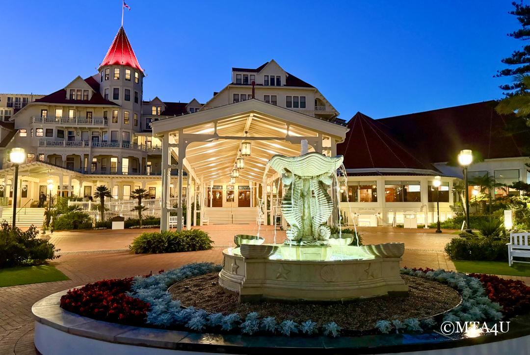 Hotel del Coronado Fountain Relaxing Getaway To Coronado