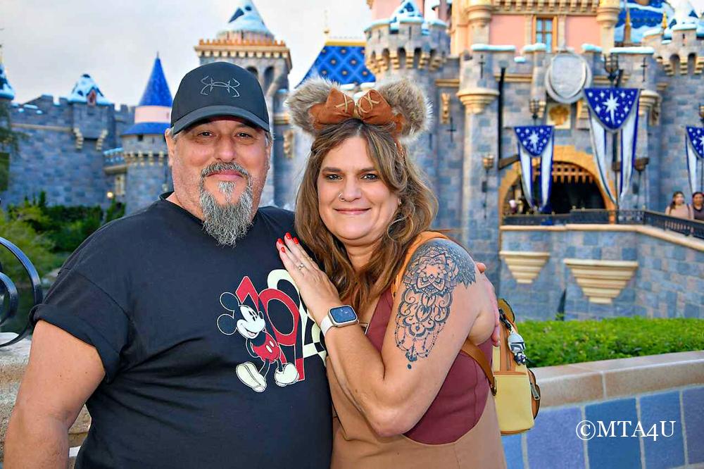 A moment in front of Sleeping Beauty Castle