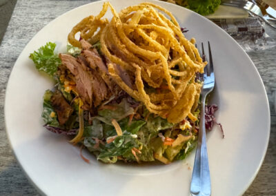 A Ranch grilled chicken salad served at Moonstone Bar and Grill in Cambria, California.