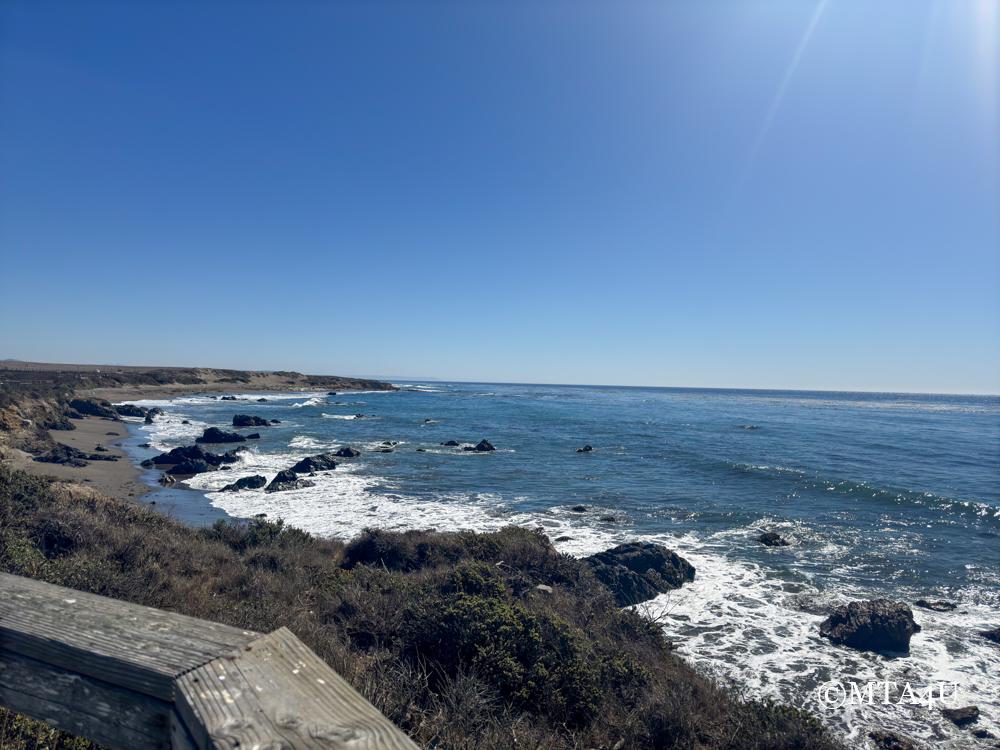 Stunning ocean view near Sand Pebbles Inn in Cambria, California.