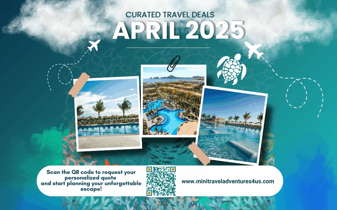 April 2025 travel deals for families, couples, and groups with flight-inclusive vacation savings.