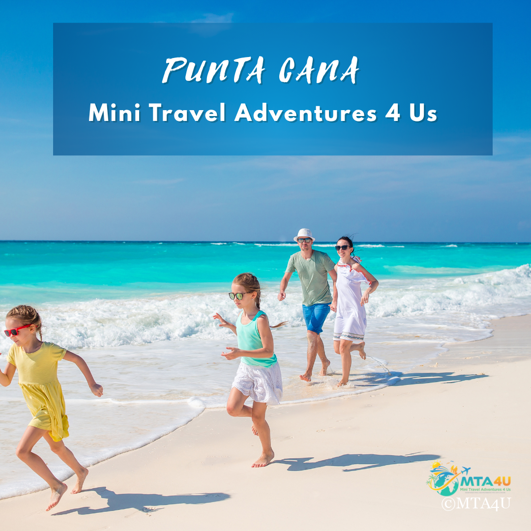Punta Cana Family Vacation Family enjoying the beach in Punta Cana on an all-inclusive summer getaway.