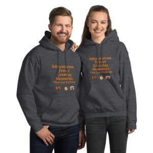 Adventurous Travel Hoodie Dark Heather