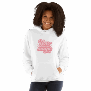 You Are The Magic Cozy Hoodie on model