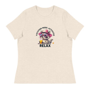 Vacation Mode Activated: Relax Raccoon Unisex T-Shirt
