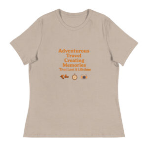 Adventurous Travel T-Shirt Heather Stone