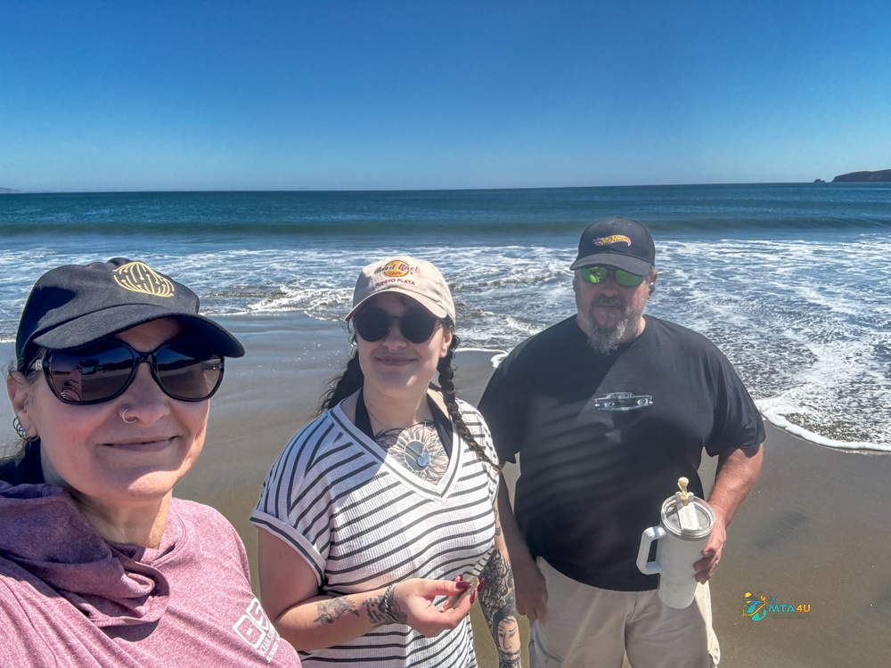 Mini Travel Adventures 4 Us family enjoying a sunny day at Drakes Beach, part of a Point Reyes day trip itinerary.