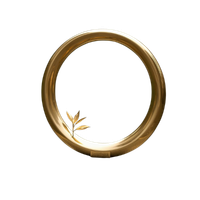 Gold circular leaf icon representing freedom, balance, and the possibility of building a flexible, life-aligned business.
