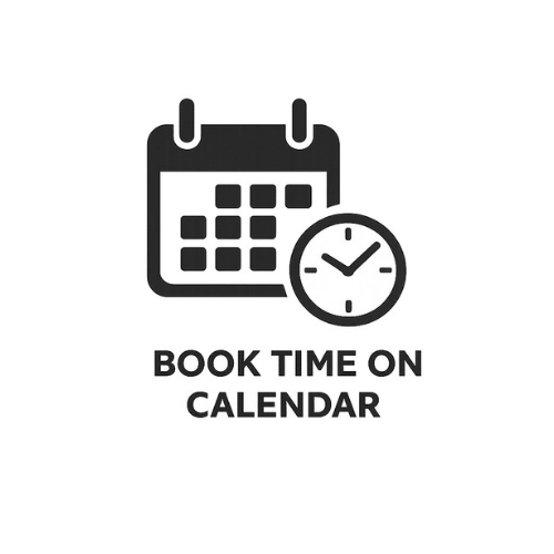 Book Time on Calendar icon for travel consultation scheduling.