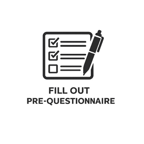 Fill Out Pre-Questionnaire icon for travel consultation.