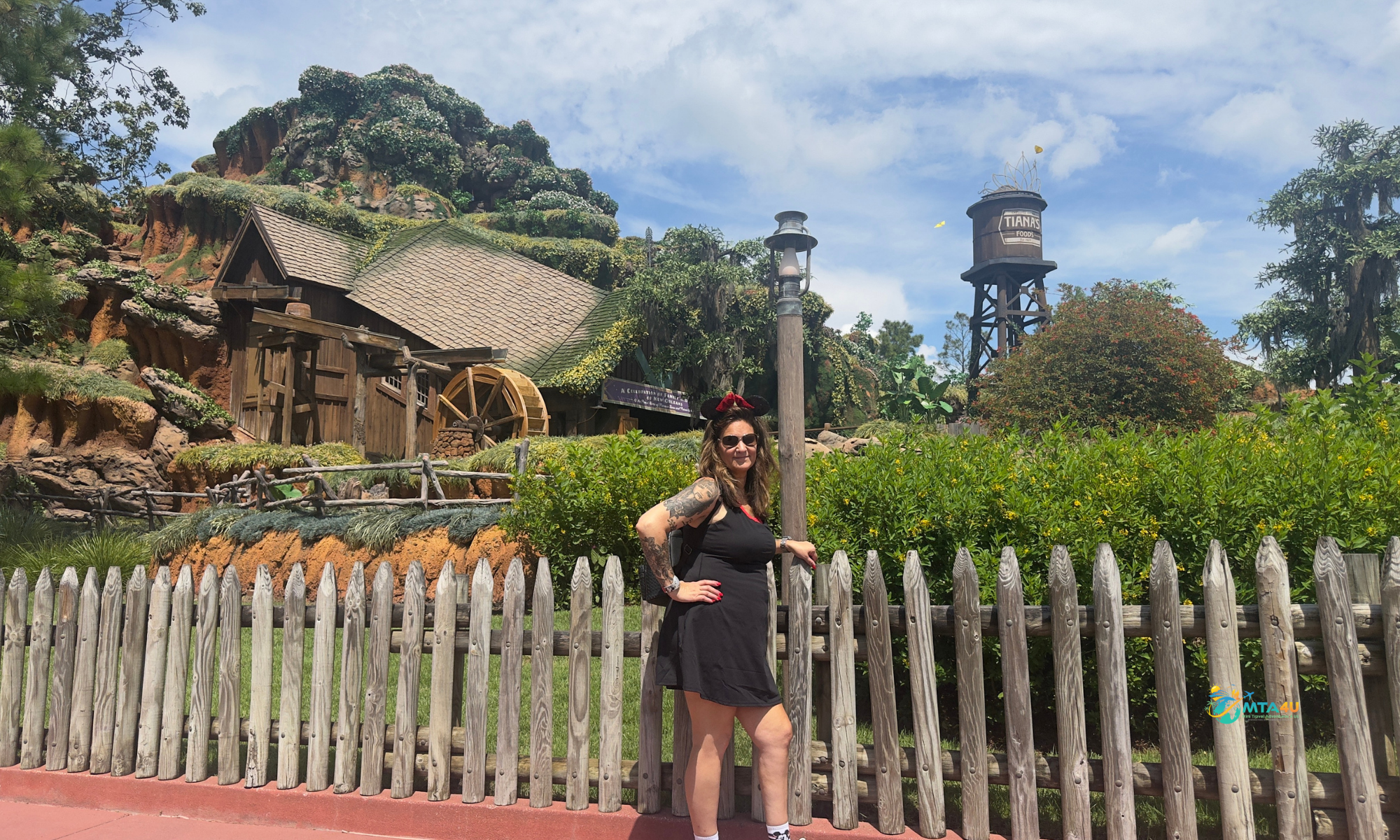 Noel Chapman at Magic Kingdom near Tiana’s Bayou Adventure in Walt Disney World.