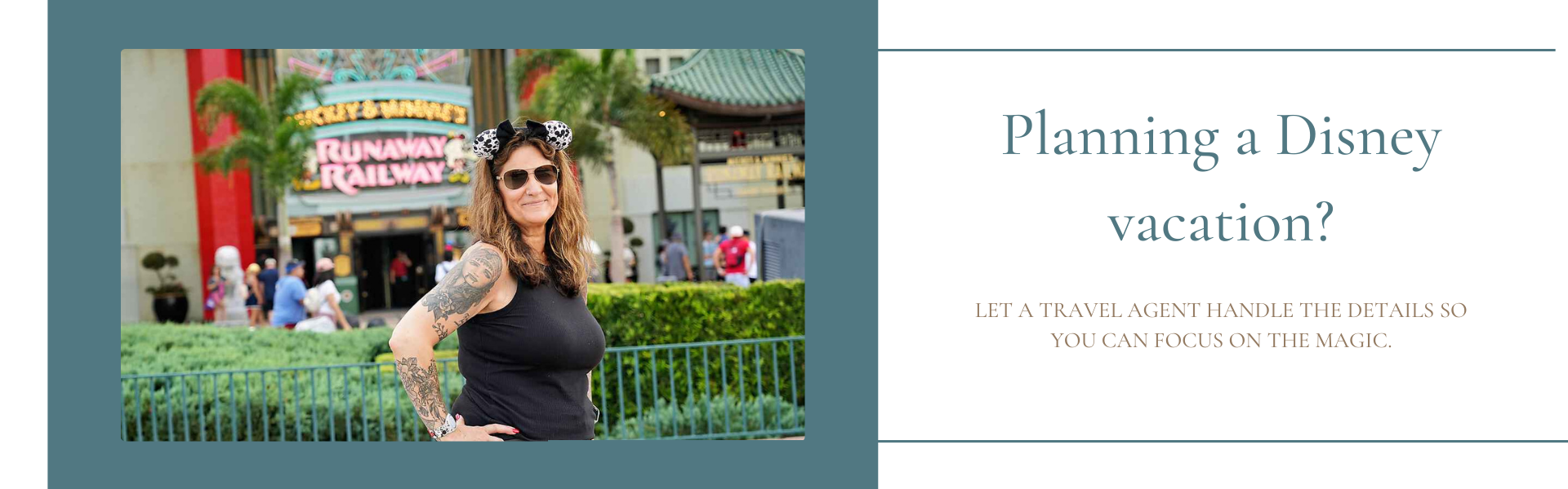 Travel advisor at Disney World sharing why using a Disney travel agent makes planning easier.