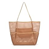 mesh beach tote bag for cruises lightweight travel tote for pool beach and cruise excursions.