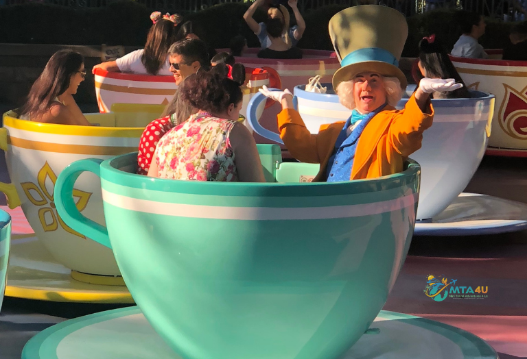 Mad Hatter teacups ride Disneyland park experience.