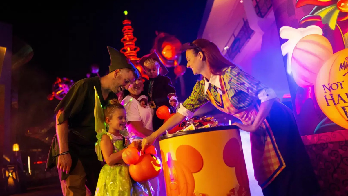 rick or treat candy stations at Mickey’s Not-So-Scary Halloween Party 2026.