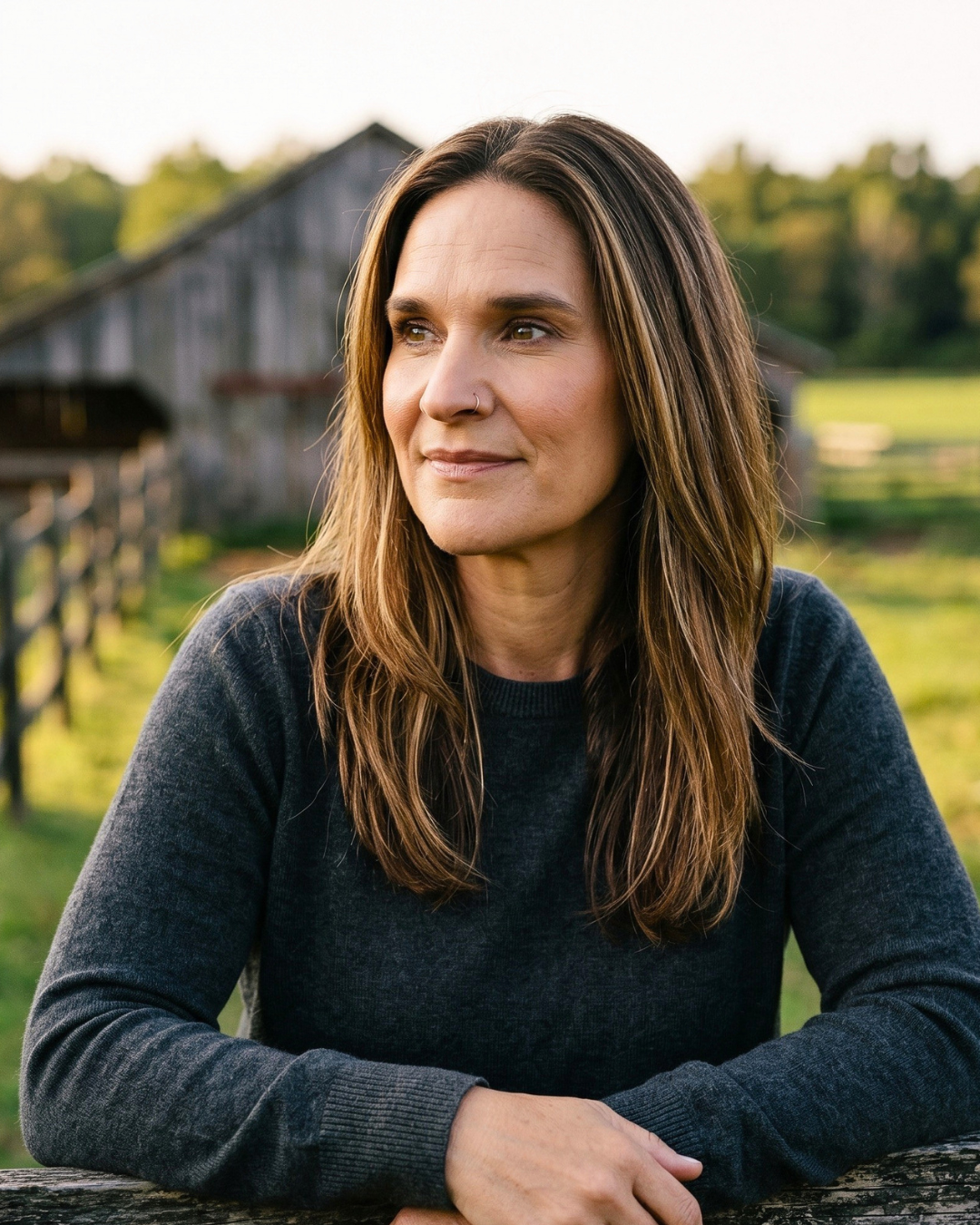 Noel Chapman travel advisor portrait in natural outdoor farm setting.