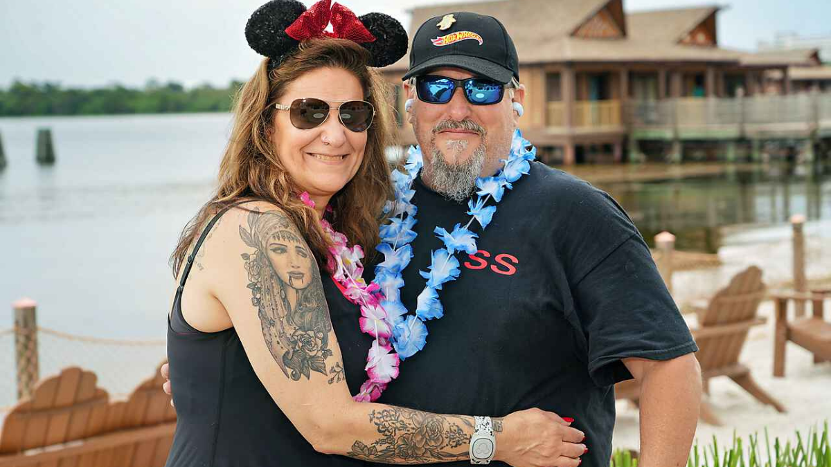 Couple at Disney’s Polynesian Village Resort during Walt Disney World vacation.