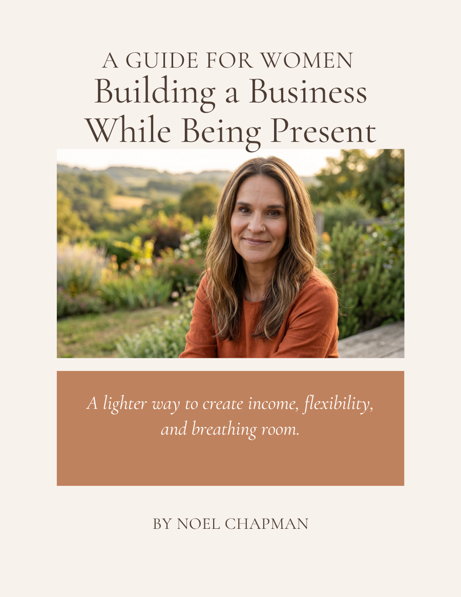Free guide cover for Building a Business While Being Present by Noel Chapman.