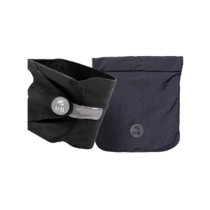 Black Trtl neck-support travel pillow with matching carrying bag