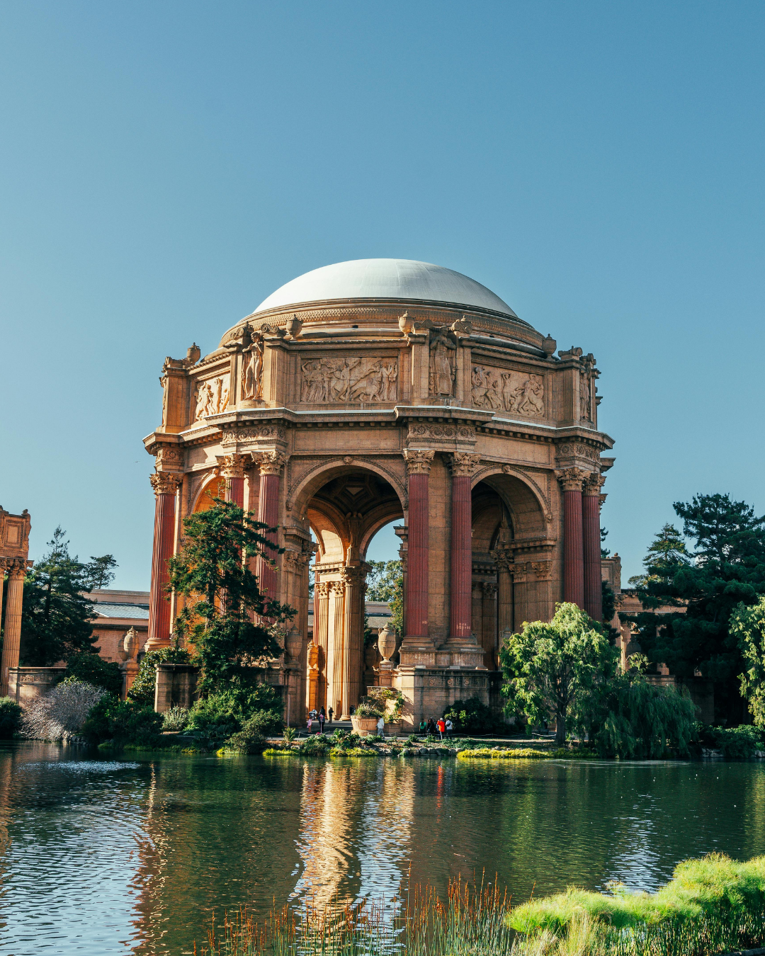 The Palace of Fine Arts and lagoon in San Francisco.